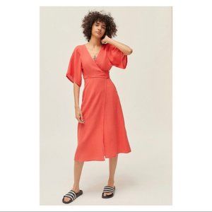 Urban Outfitters Kayla Wrap Dress Midi
